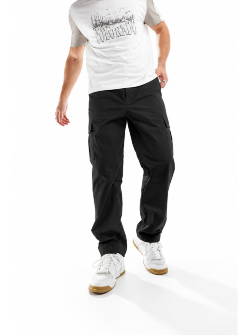 Nike Men's Club Cargo Woven Black Pants M